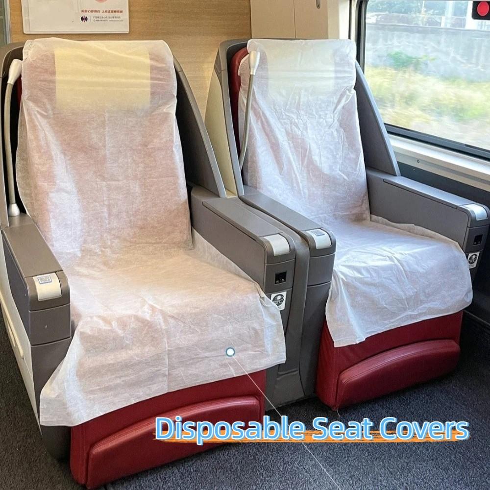 5Bags Hygienic Disposable Seat Covers Portable Dirt-proof Non-woven Fabric Cover Lightweight Breathable Dust-proof Cover Cars