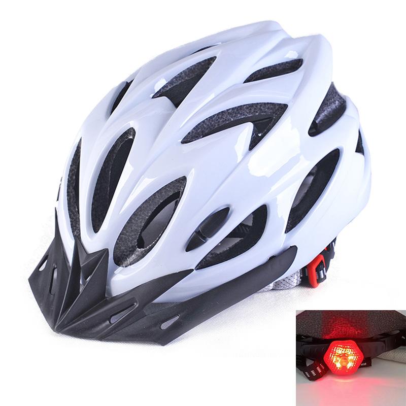 Bicycle helmet with tail lights, bicycle riding, mountain road bike helmet, integrated cycling cap