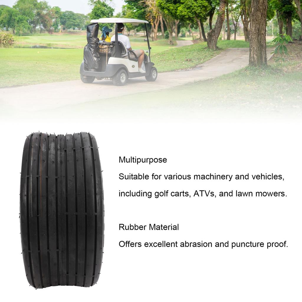 16x6.50-8 Tubeless Tire Thickened Rubber Abrasion Proof Lawn Mower Tire for Golf Cart Tractor ATV