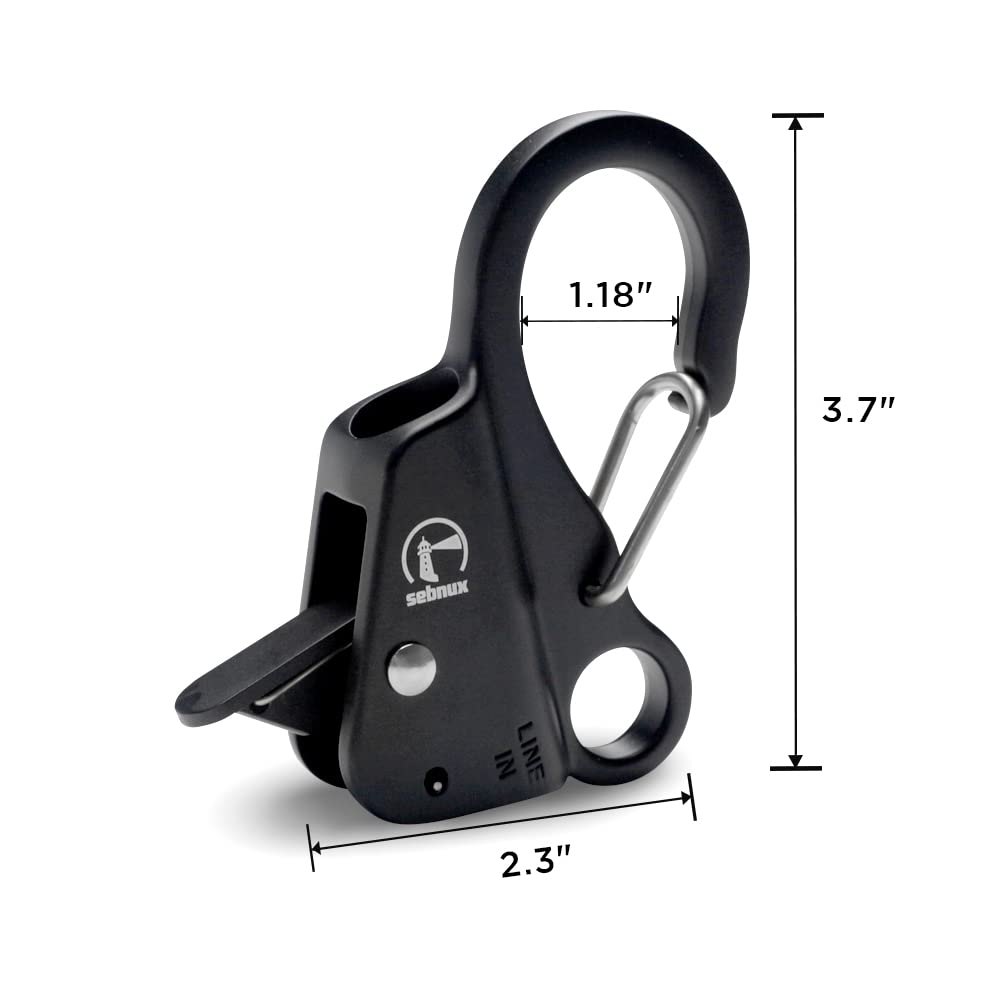 Sebnux Staines Steel Adjustable Boat Fender Clips Quick Release Hooks for Boat Bumpers Perfect for Small Boats and Pontoons (4)