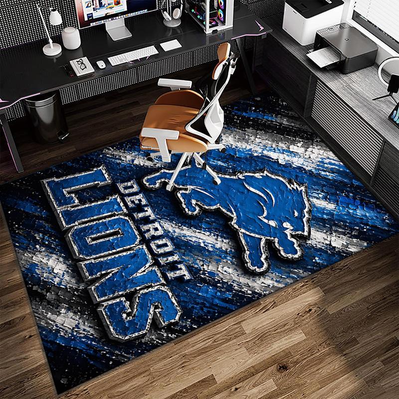 Lions Team Carpet, Kitchen Rugs, Yoga Mat, Non-Slip Mats, Rug for Bathroom, Living Room bedroom, Camping Rugs Christmas Gift