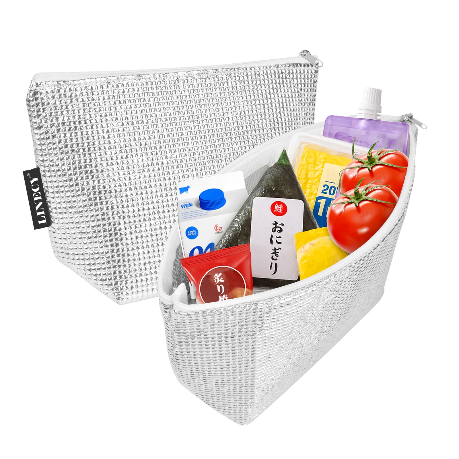 

LINECY Aluminum Cooler Bag, Small, Bento Lunch Bag, Compact Cooler Bag, Commercial Use, Large Capacity, Long-Lasting Insulation, Outdoor Use,