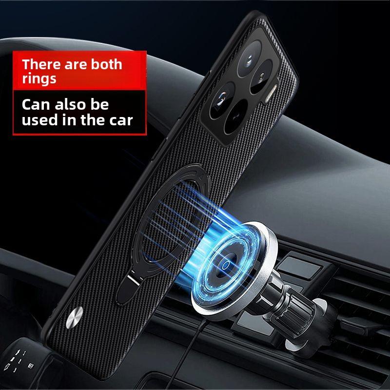 For Xiaomi Mi 17T Pro Case Hard PU Carbon Fiber Ring Stand Magnetic Protect Back Cover For Xiaomi Mi 17T 15T 14T Pro Shell