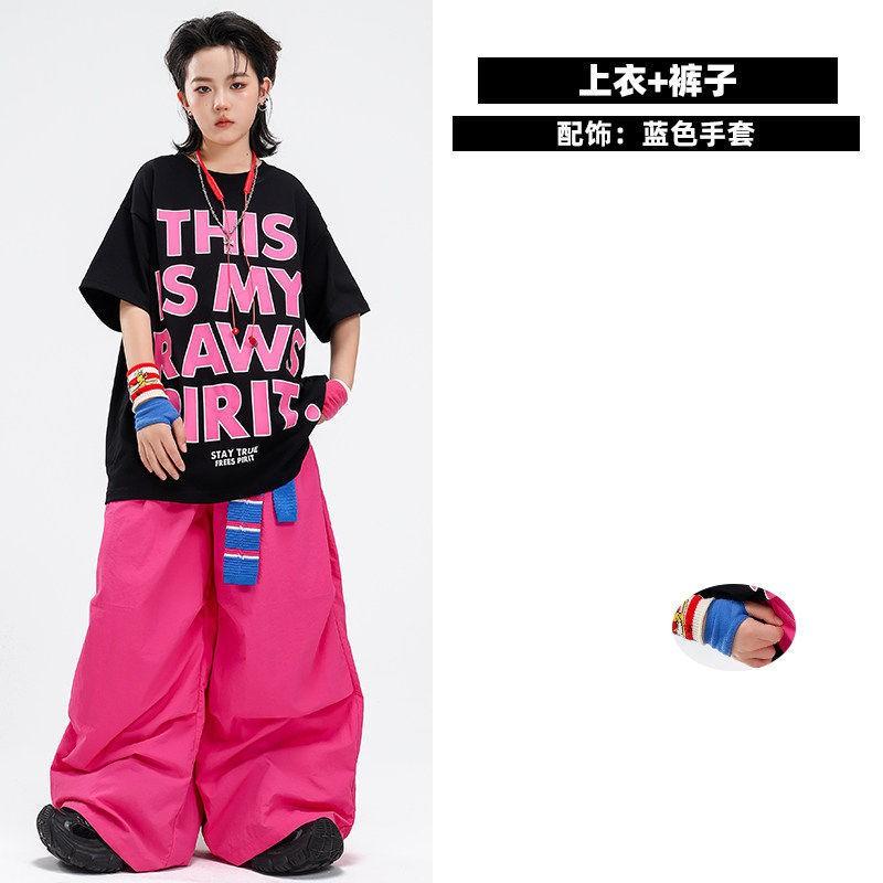 Kids Hip Hop Dance Outfit Girls Boys Jazz Performance Costume Set Streetwear