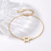 Stainless Steel Animal Letter Star Bracelet - Unisex Fashion Accessory