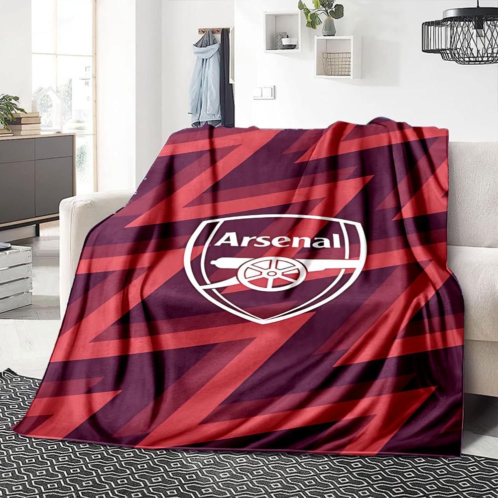 Arsenal Crest Blankets Flannel Printed Breathable Warm Throw Blanket for Home Office Bedspreads 0708a33
