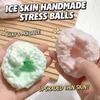 Crunchy Squishy Stress Ball, Ice Skin Fidget Sensory Moldable Squeeze Balls Soft Stretchy Stress Relief Toy For Office Desk