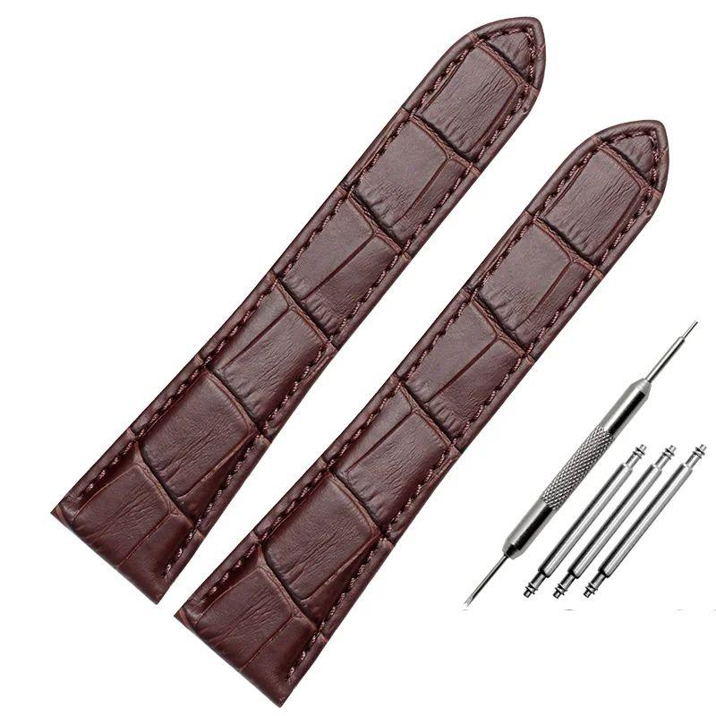 

18 20 22mm 23 24 25mm For Cartier TANk London CALIBRE Genuine Leather Watchband cowhide Folding Watch Strap men women Bracelet 20mm