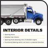 DIECAST MASTERS Kenworth T880 SF OX Stampede Dump Truck Metallic Blue/Silver