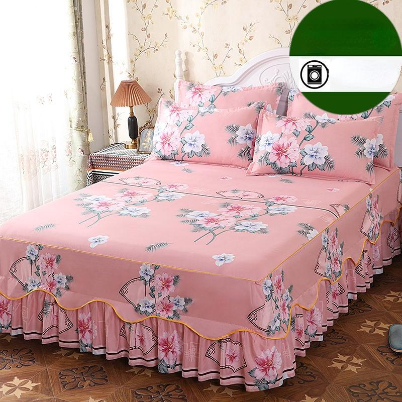 

Нескользящая цельная юбка-кровать в корейском стиле. Покрывало не может себе позволить. Простыня Simmons. Защитный чехол. 150x200cm