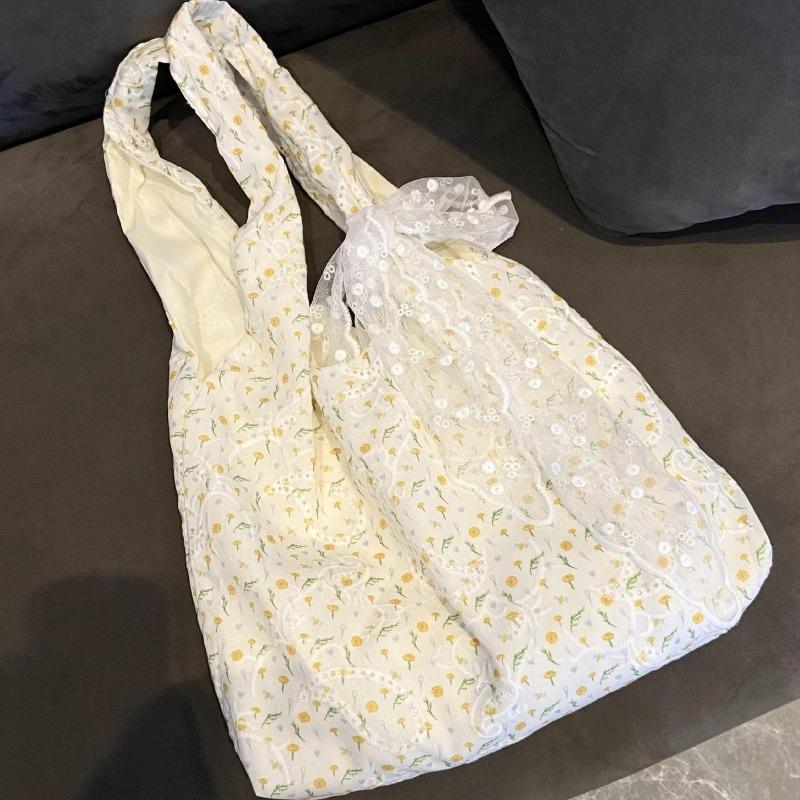 Floral Print Bag A Niche Design for Office Workers Fashionable and Stylish Large-capacity Single-shoulder Bag for Teenage Girls