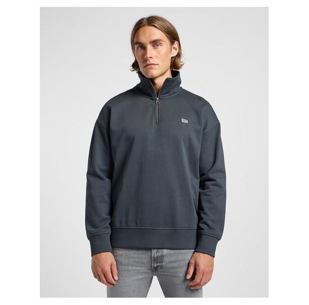 Толстовка Lee Half Zip Sweatshirt Washed Black EU XXL