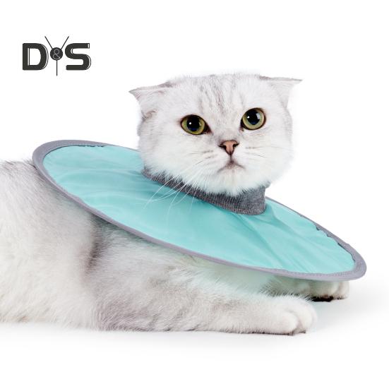 Weiches Katzenhalsband in Kegelform, verstellbarer Genesungskegel für kleine und große Katzen nach Operationen, um Lecken und Kratzen zu verhindern, wasserdichtes E-Schutzhalsband für Wunden