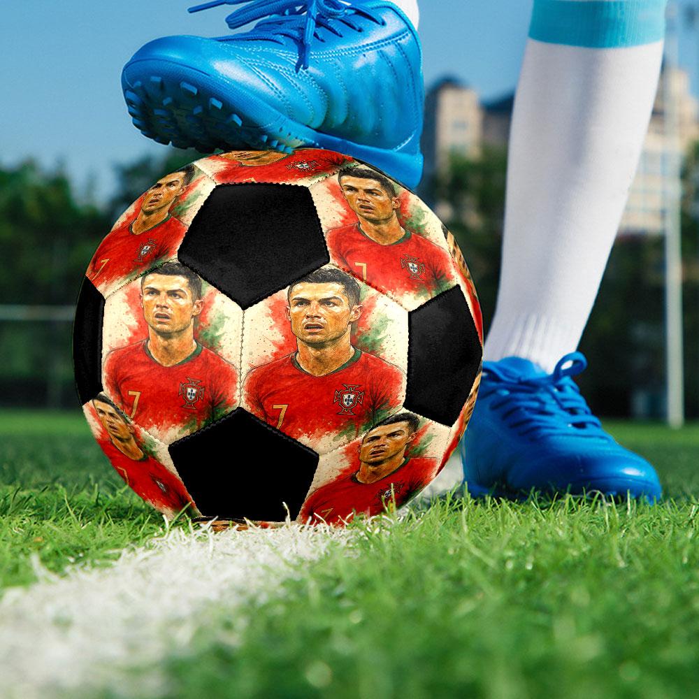 Size 5 Printed Football Resistant Outdoor Training Soccer Ball