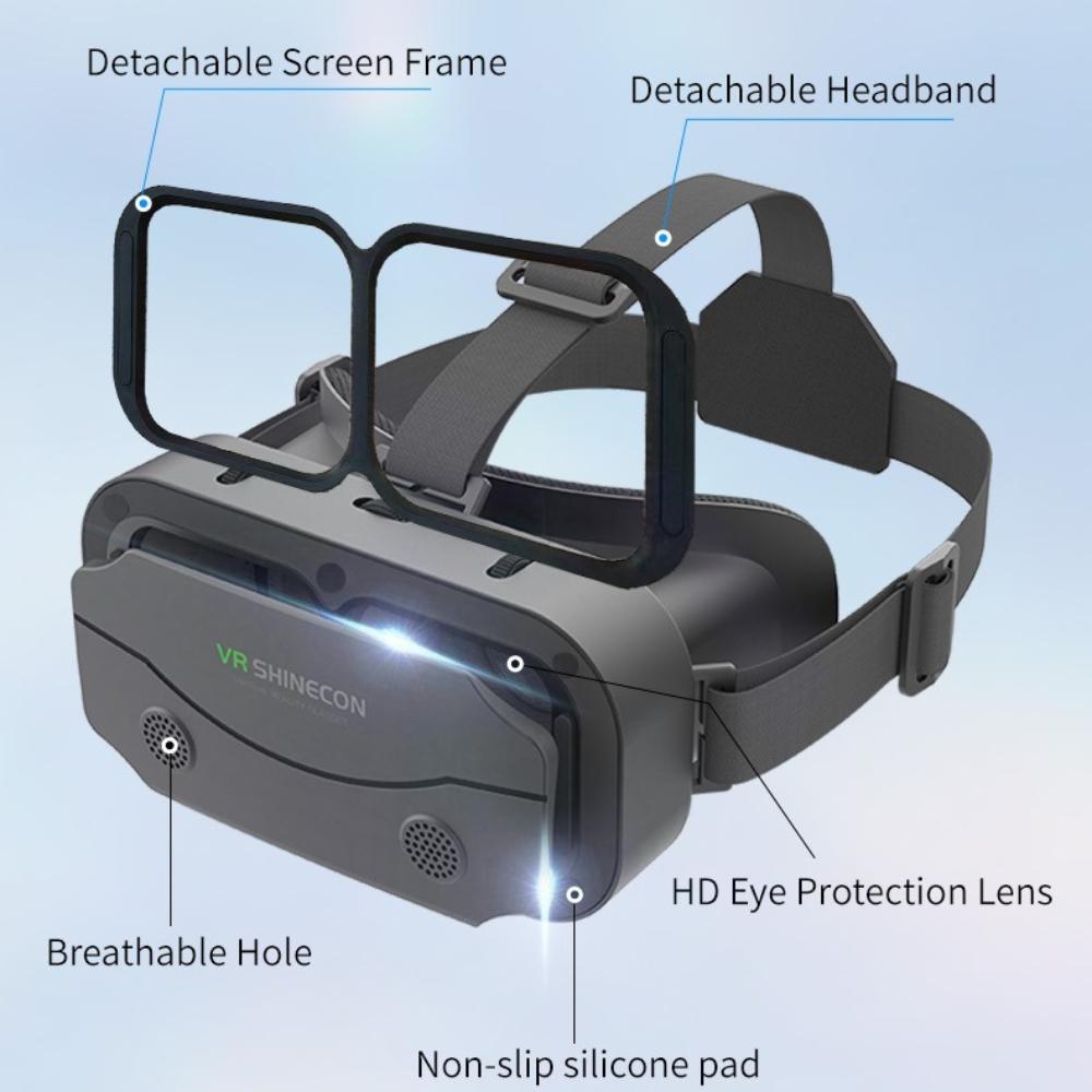 3D Virtual Reality Glasses  - Smartphone Compatible VR Headset for Immersive Movie Watching & Gaming, 100° Panorama Digital VR Goggles