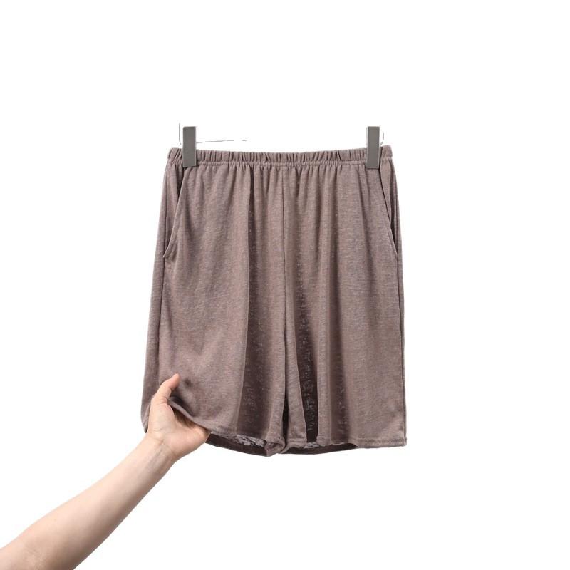 New High-waisted Wide-leg Short Pants for Women, Suitable for Summer As Outerwear, Comfortable Casual Loose-fit Plus-size Pajama Pants