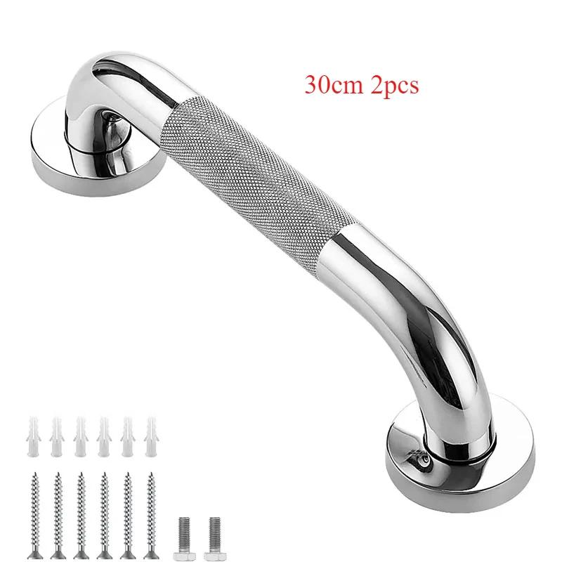 Barra de apoyo para inodoro y bañera de acero inoxidable de 300/400/500 mm, antideslizante, para ducha, soporte de seguridad, toallero