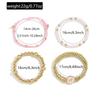 Bohemian beaded bracelet European and American stacking design sense niche ins love 1-piece set elastic bracelet women