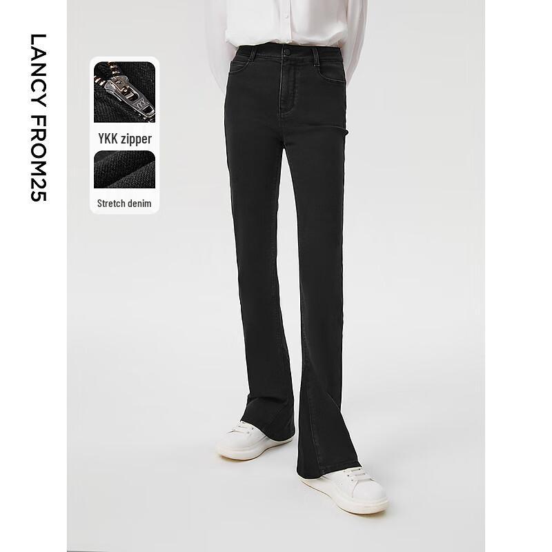 Langzi Retro High-Waist Flared Straight Jeans 2XL