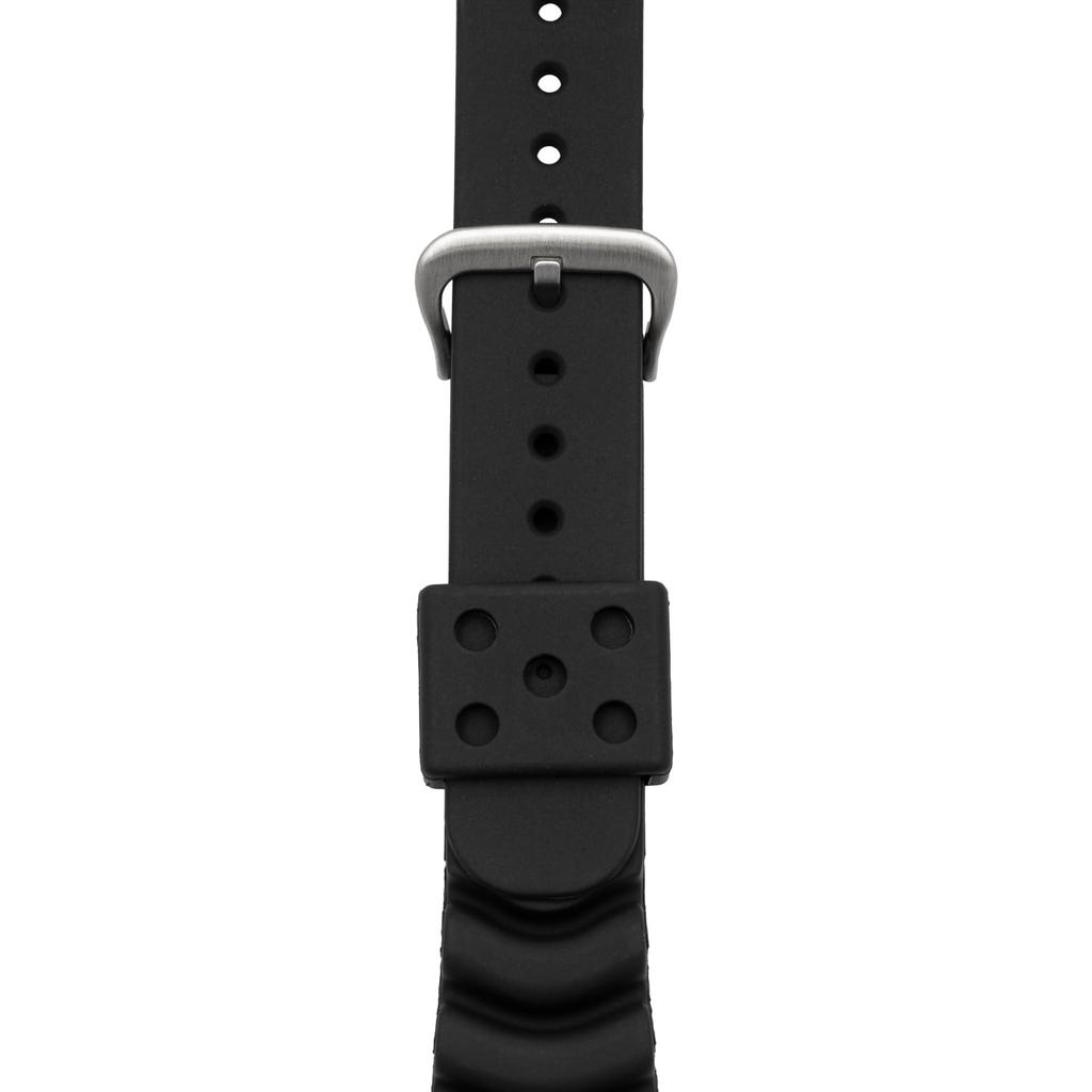 CREPHA Watch Strap 20mm Urethane Resin Strap Easy to Attach Tool Included Black Diver Type (Klepha) KU-18