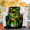 1pc Ben10 Theme Blanket - Digital Print, Polyester, Cozy for All Seasons, Perfect for Outdoor, Camping, and Travel