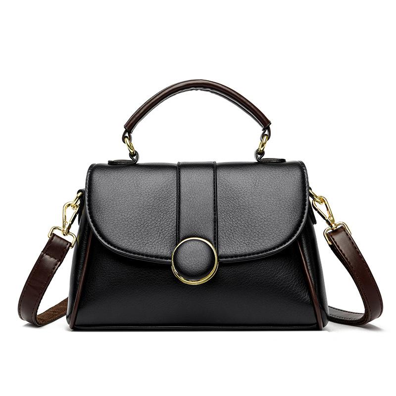 Women s bag versatile 2025 new fashion handheld women s bag middle-aged mother shoulder bag soft leather crossbody bag for women