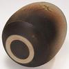 Marui Seito Shigaraki Ware Hechimon Flower Vase, Large, Black and White, Stone Hazel Gold Flowers, Ceramic, MR-1-2541