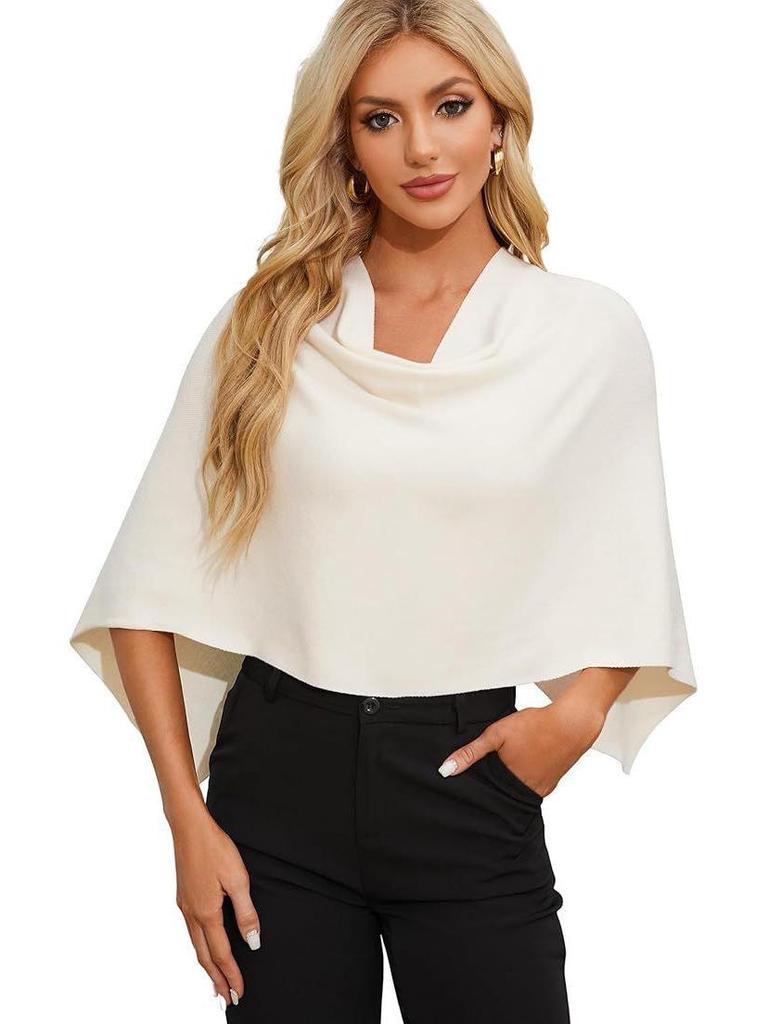 Dámský měkký pletený kardiganový plášť - Podzim/Zima 2025 Krátký univerzální šálový top