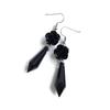 Gothic Vampire Dark Bat Personalized Earrings Vintage Geometric Blood Drop Cone Crystal Creative Witch Jewelry Accessories