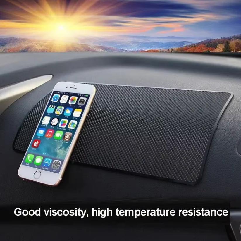 Auto Dashboard Sticky Anti Slip Pvc Mat Automotive Non Slip Sticky Gel Pad Fit For Iphone16 15 14 13 12 11 Samsung Phone Sunglasses Mount