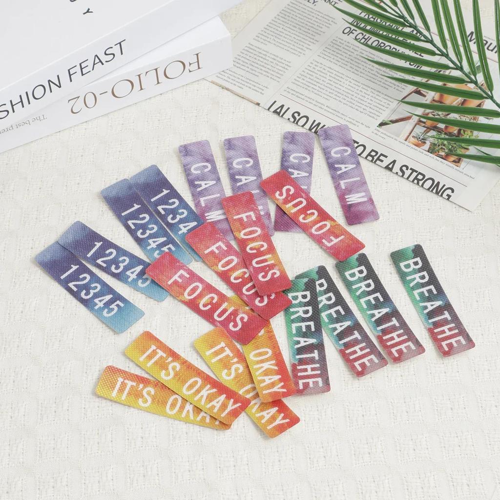 20pcs-Calm Strips ,Textured Sensory Stickers for Anxiety Relief - Durable Fidget Tool - Ldeal for Classroom, Desk,Adults