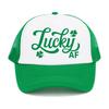 New Green Velvet Clover Shamrock Hat Sunshade Breathable Sun Hat Mesh Peaked Cap St. Patricks Day
