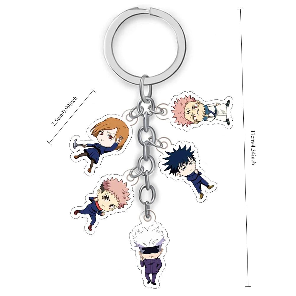 

Jujutsu Kaisen Anime Keychain Itadori Yuji Gojo Satoru Cartoon Acrylic Bag Tag Keyring Pendant Cos Accessory