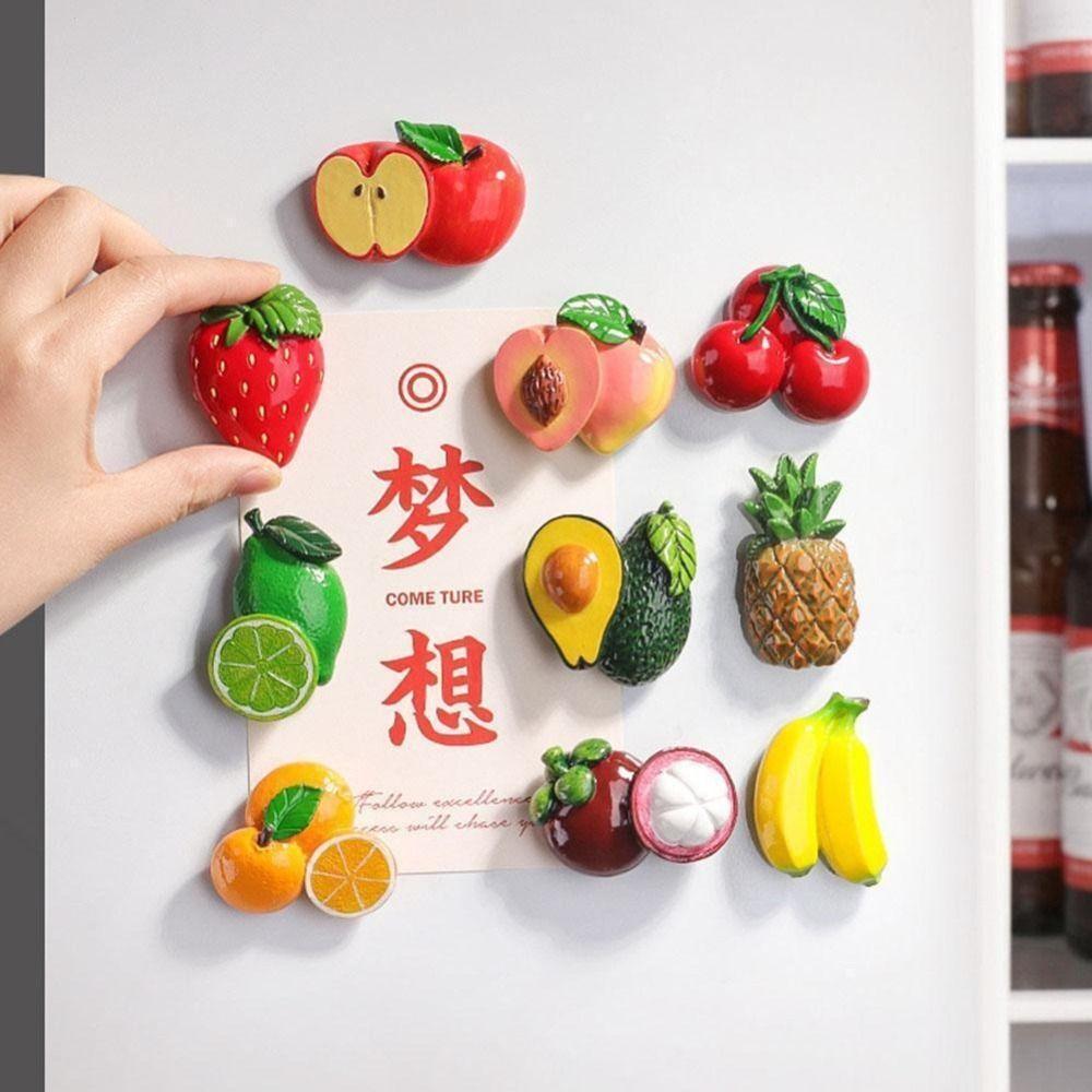 3D Fruits Fridge Magnets Refrigerator Ornament Refrigerator Stickers
