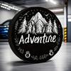 Adventure Mountains Print Spare Tire Cover Rainproof Durable Polyester for Road Trip SUV Trailer