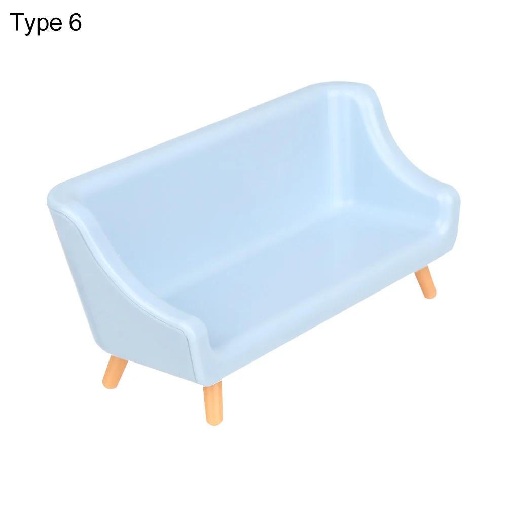 1:12 Dollhouse Furniture Miniature Television Bookshelf Bed Sofa Wooden TV Cabinet Chair Bedside Lamp Dolls House Accessories