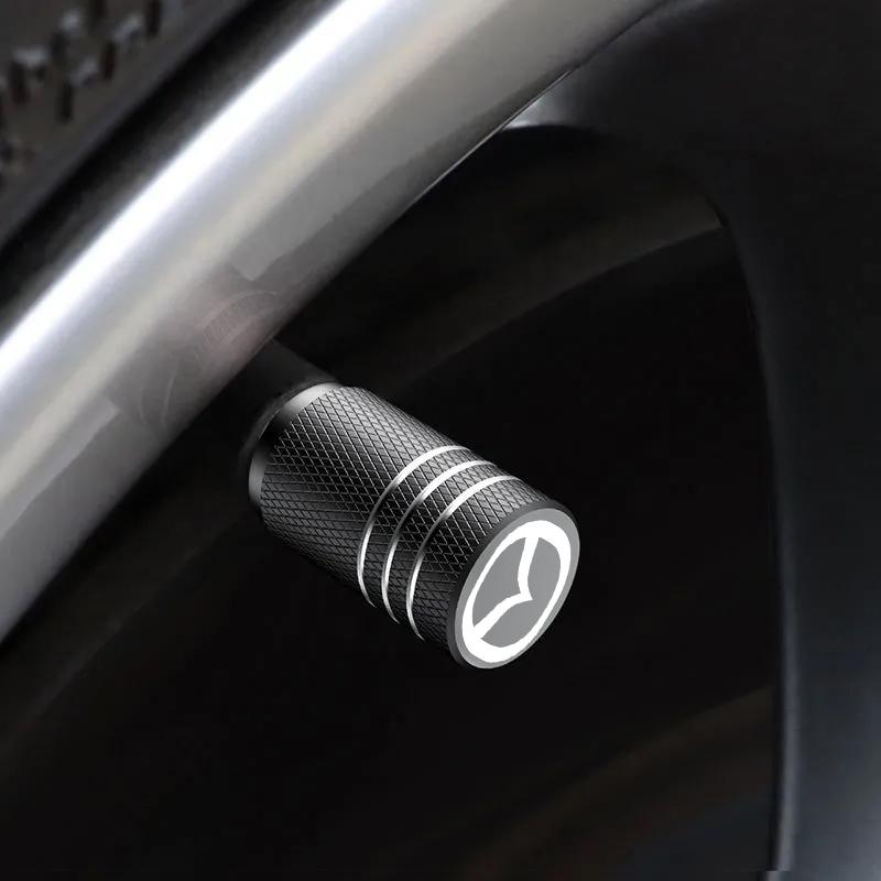 4pcs Car Wheel Tire Valve Stem Caps Airtight Cover Stickers for Mazda 3 Bk Bl Bj Bn 323 Axela Atenza CX-3 CX-4 CX5 Accessories