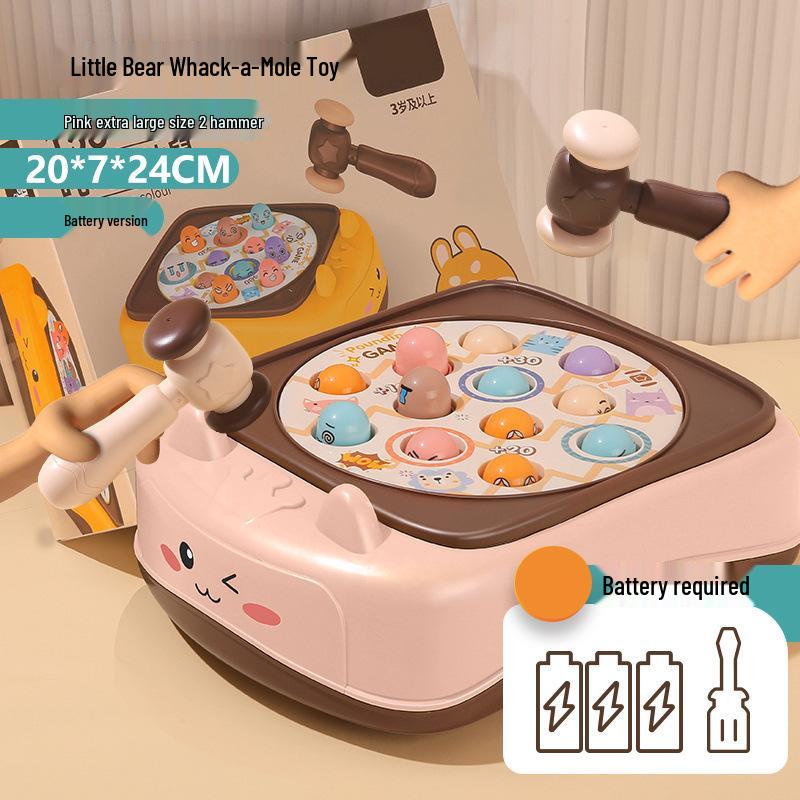 Infant & Toddler Rotating Musical Whack-a-Mole Toy - Early Education for Ages 0-1