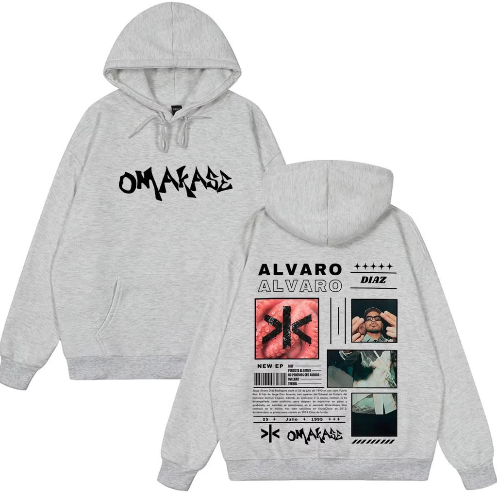 Alvaro Diaz Omakase Album 2026 Tour Bluza z Nadrukiem Męska Damska Oversize Długi Rękaw Luźna Wygodna i Wszechstronna