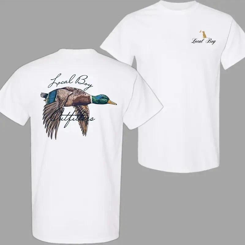 

NEW REPRINT - Mallard Duck Flying Graphic Trendy Casual Cotton Fans Gift High-end Luxury Is for Both Men and Women Top 4XL