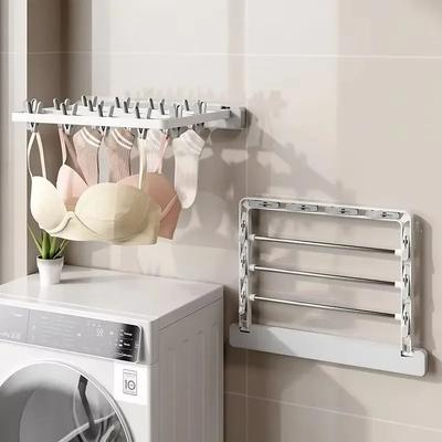 1PACK Folding Clothes Racks Wall Mounted Drying Clip Windproof Clip Clothing Rack Hanger Household Sock Drying Clothes Clotheslines