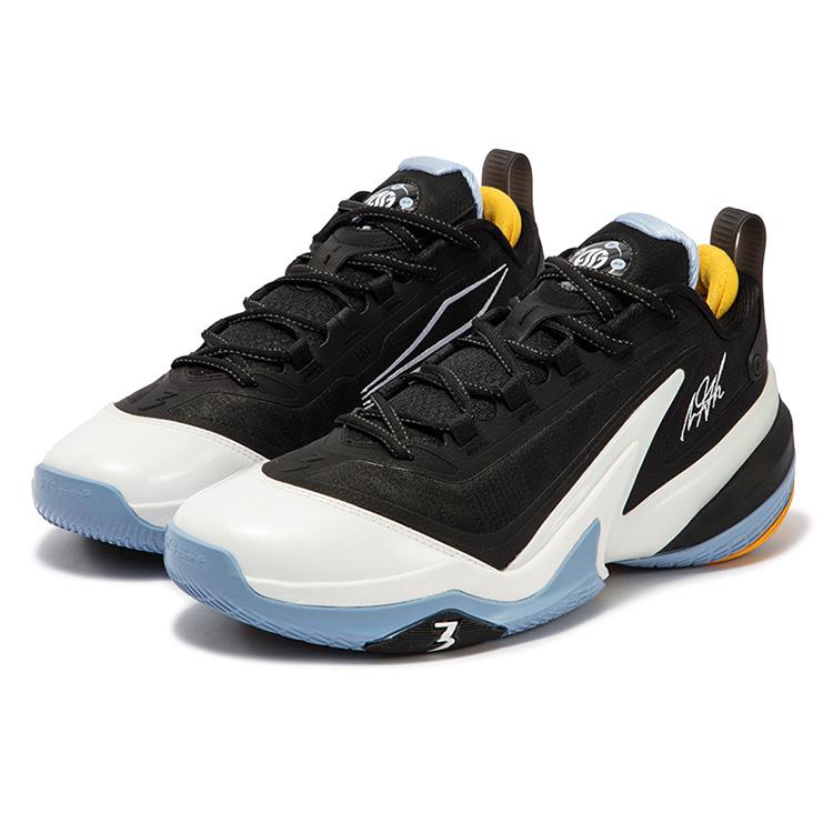 Neue 361° Stoßdämpfer mit rutschfesten und abriebfesten Eigenschaften Low-Top Basketballschuhe Herren Schwarz Weiß 572441112-1