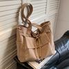 Waterproof Simple Shoulder Bags for Women Large Capacity Stylish Tote Bag for College Students Lightweight Commuting Bag