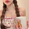 Double Layer Butterfly Necklace: Women's Light Luxury Collarbone Chain, Trendy Niche Design Pendant for 2025.