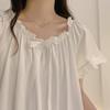 Girls' Short-Sleeve Princess Nightdress: Cute, Breathable, Summer Pajamas with Bowknot