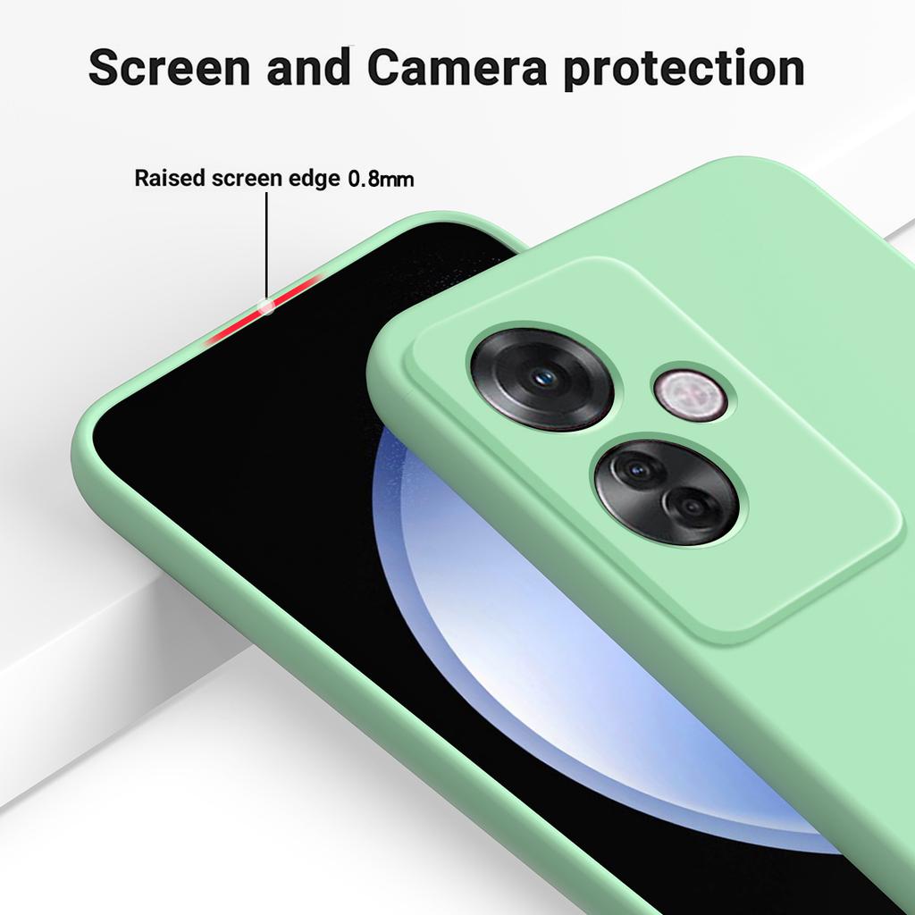 For Oppo Reno11 F 5G/F25 Pro 5G Case Liquid Silicone Mobile Phone Cover with Strap