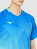 Tennis Wear Game Shirt Sweat Absorbent Quick Drying Dynamotion Fit Badminton 62JA2503 Peace Blue S [Mizuno]