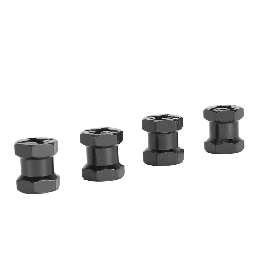 4PCS RC Wheel Hex Spacers 12mm Dia 15mm Length Hex Hub Extenssion with Metal Locking Lug Nut and