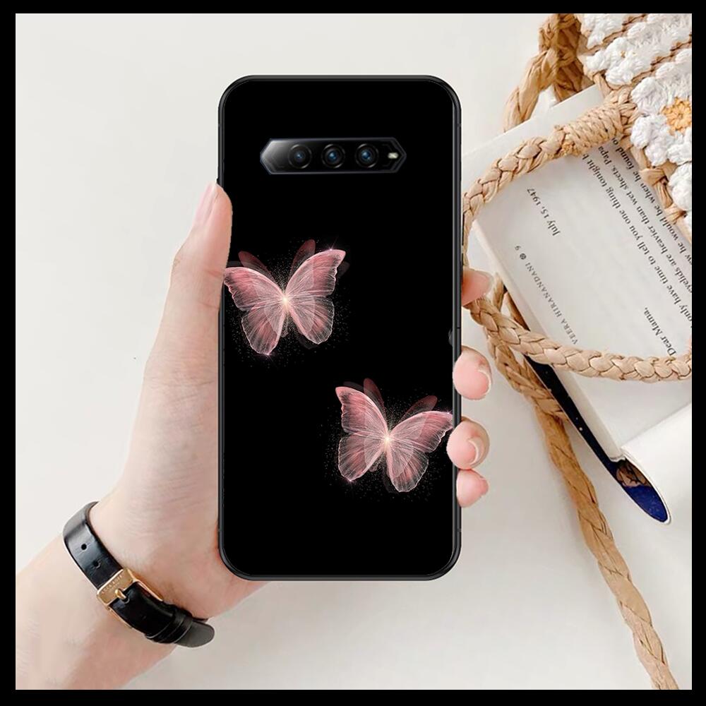 Beautiful Butterfly Pattern Phone Case For Xiaomi Redmi Black Shark 4 Pro 2 3 3s Cases Helo Black Cover Silicone Back Prett Mini