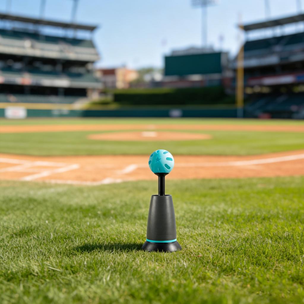 Baseball Batting Training Equipment for Indoor and Outdoor Practice Durable Construction Adjustable Height Design Suitable for All Ages